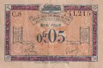 Francia 5 Centimes Regie des chemins de Fer - 1923 - Serial C.8 - F to VF - R.1