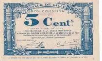 Francia 5 Cents - City of Lille - Bon communal - 31-10-1917