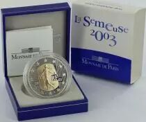 Francia 5 Euros European Map - Gold and Silver - 2003 Proof