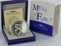 Francia 5 Euros Merci le Franc - Gold and Silver - 2002 Proof