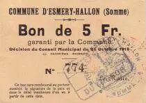 Francia 5 F Esmery-Hallon n&deg; 774