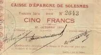 Francia 5 F Solesmes Caisse d&acute;&eacute;pargne