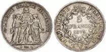Francia 5 Francos Hercules - Tercera Rep&uacute;blica 1873 K Bordeaux - Plata