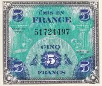 Francia 5 Francs - Allied Military Currency - 1944 - Without Serial - AU - P.115