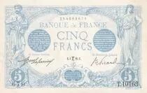 Francia 5 Francs - Blue - 104-02-1916 - Serial T.10163