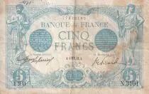 Francia 5 Francs - Blue - 1913 - Serial N.3101 - P.70