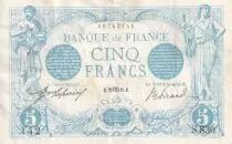 Francia 5 Francs - Blue - 22-08-1912 - Serial S.830 - VF to XF - P.70