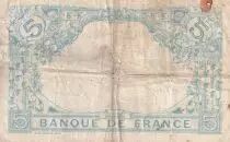 Francia 5 Francs - Blue - 29-03-1915 - Serial U.4948 - P.70