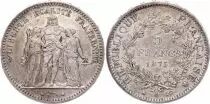 Francia 5 Francs - Hercules - Third Republic - 1875 A Paris - Silver