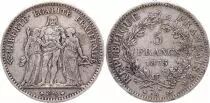 Francia 5 Francs - Hercules - Third Republic - 1875 A Paris - Silver