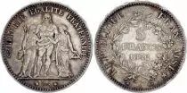 Francia 5 Francs - Hercules - Third Republic - 1876 A Paris - Silver