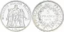 Francia 5 Francs - Hercules - Third Republic - 1876 A Paris - Silver