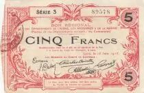 Francia 5 Francs - Laon - Regional Coupon - 16-06-1916 - Serial 3