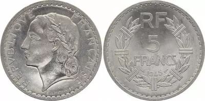 Francia 5 Francs - Lavrillier - 1938