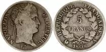 Francia 5 Francs - Napol�on I t�te laur�e - 1808 A (Paris)