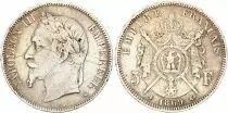 Francia 5 Francs - Napol&eacute;on III - Laurelled Head - Strasbourg - 1869