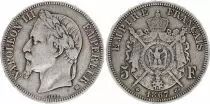 Francia 5 Francs - Napol&eacute;on III - T&ecirc;te laur&eacute;e - BB Strasbourg - 1867