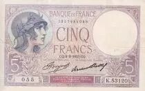 Francia 5 Francs - Purple - 02-02-1933 - Serial K.53120 - P.79