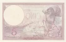 Francia 5 Francs - Purple - 05-10-1939 - Serial V.64246
