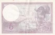 Francia 5 Francs - Purple - 14-09-1939  - Serial P.62522-083 - P.79