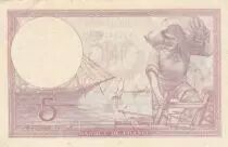 Francia 5 Francs - Purple - 17-08-1939 - Serial S&eacute;rie G.60944