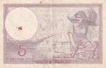 Francia 5 Francs - Purple - 19-10-1939  - Serial A.64315 - P.79