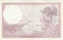 Francia 5 Francs - Purple - 28-09-1939  - Serial Q.63647