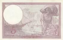 Francia 5 Francs - Purple - 31-08-1933 - Serial V.57459