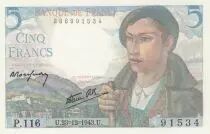 Francia 5 Francs - Shepherd - 23-12-1943 - Serial P.116