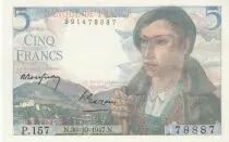 Francia 5 Francs - Shepherd - 30-10-1947 - Serial P.157