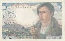 Francia 5 Francs - Shepherd - 30-10-1947 - Serial W.157