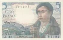 Francia 5 Francs - Shepherd - 30-10-1947 - Serial X.151