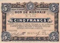 Francia 5 Francs - Ville -  Roubaix-Tourcoing  - 20-04-1916 - 7&egrave;me s&eacute;rie