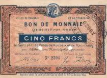Francia 5 Francs - Ville - Roubaix-Tourcoing - S&eacute;rie 4