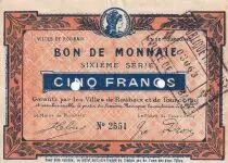 Francia 5 Francs - Ville - Roubaix-Tourcoing - S&eacute;rie 6