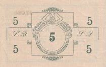 Francia 5 Francs - Ville - Saint-Quentin - 20-08-1915 - S&eacute;rie E