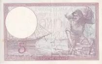 Francia 5 Francs - Violet - 13-07-1939 - Serial S.58087 - P.79