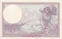 Francia 5 Francs - Violet - 1933 -  Serial S.56274 - AU - P.72