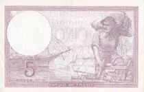 Francia 5 Francs - Violet - 24-08-1939 - Serial  D.61450 - XF - P.79