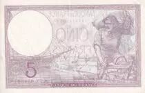 Francia 5 Francs - Violet - 26-10-1939 - Serial X.65406 - XF - P.79