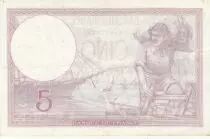 Francia 5 Francs - Violet - 26-10-1939 - Serial X.65406 - XF - P.79