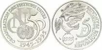 Francia 5 Francs 50 years of United Nations - Nickel