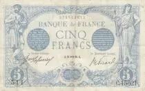 Francia 5 Francs Blue - 21-11-1916 Serial C.15021