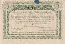 Francia 5 Francs Bon de Solidarit&eacute; French family 1941-1942