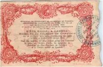 Francia 5 Francs Cambrai City - 1916