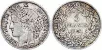 Francia 5 Francs Ceres - 1851 A Paris - Silver - VF