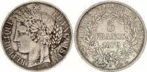 Francia 5 Francs Ceres - 3th Republic - 1870 A Paris