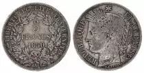 Francia 5 Francs C�res - Arms - 1850