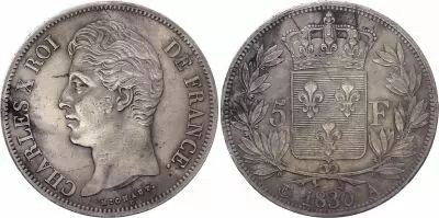 Francia 5 Francs Charles X - 2 em type - 1830 A Paris