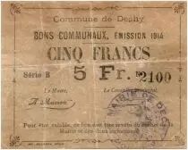 Francia 5 Francs Dechy City - 1914